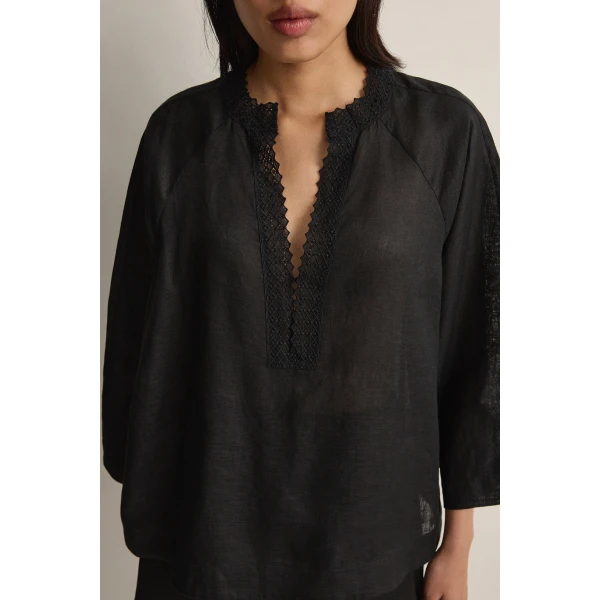 Posse Alfie Blouse in Black | Blouse | Coveti, view 3