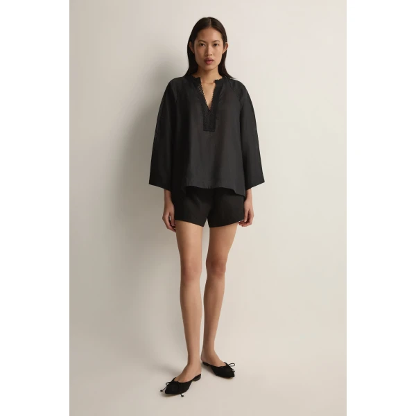 Posse Alfie Blouse in Black | Blouse | Coveti, view 4