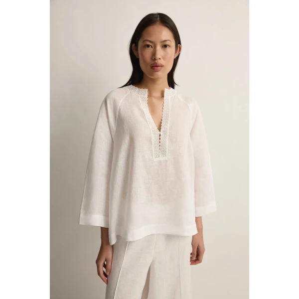 Posse Alfie Blouse in Ivory | Blouse | Coveti, view 2