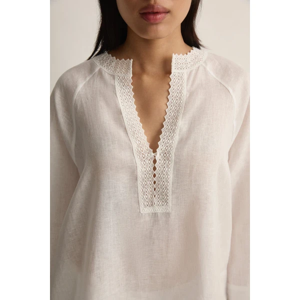 Posse Alfie Blouse in Ivory | Blouse | Coveti, view 3
