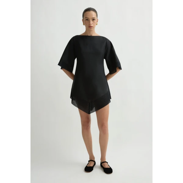 Posse Alfie Dress in Black | Midi Dresses | Coveti, view 3