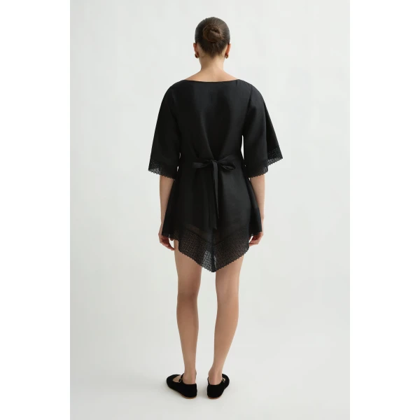 Posse Alfie Dress in Black | Midi Dresses | Coveti, view 4