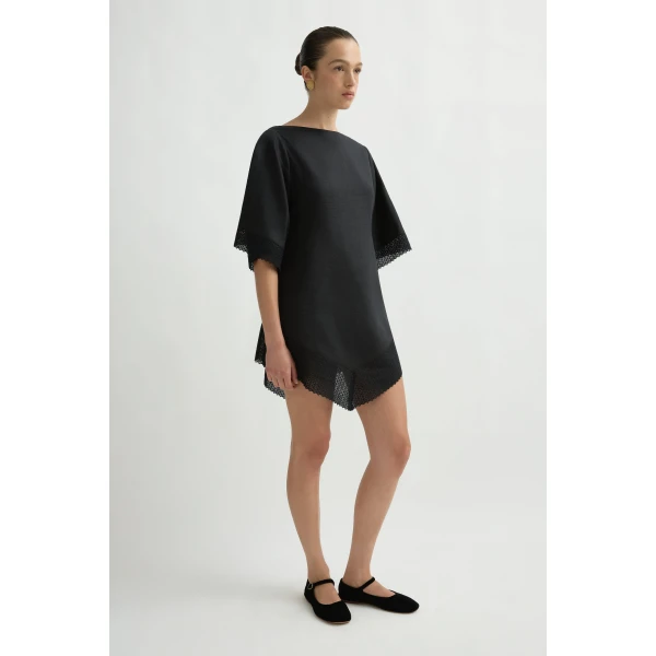 Posse Alfie Dress in Black | Midi Dresses | Coveti, view 5