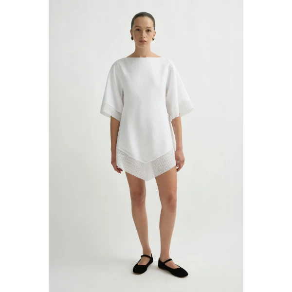 Posse Alfie Dress in Ivory | Midi Dresses | Coveti, view 2