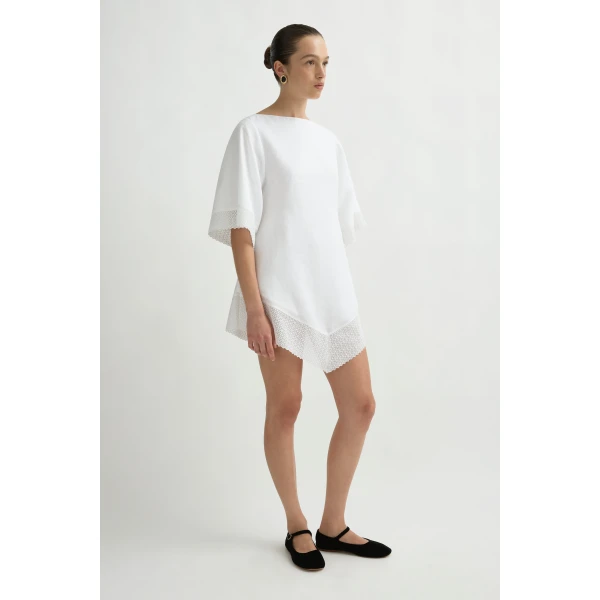 Posse Alfie Dress in Ivory | Midi Dresses | Coveti, view 4