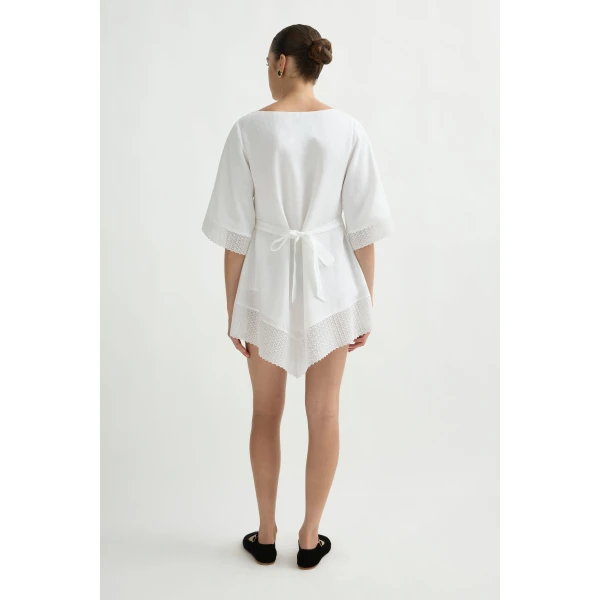 Posse Alfie Dress in Ivory | Midi Dresses | Coveti, view 5