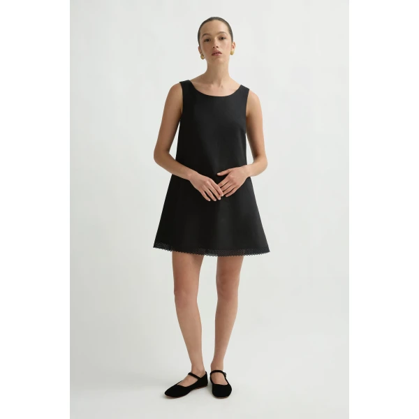 Posse Alfie Mini Dress in Black | Mini Dresses | Coveti, view 2