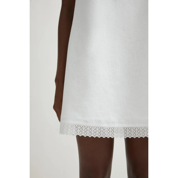 Posse Alfie Mini Dress in Ivory | Mini Dresses | Coveti, view 3