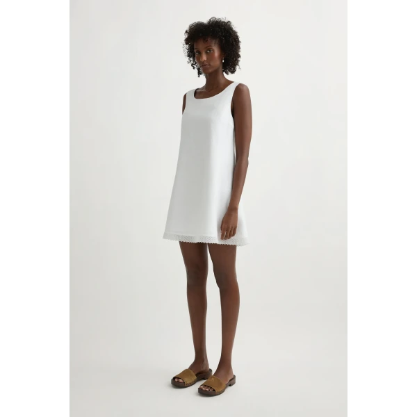 Posse Alfie Mini Dress in Ivory | Mini Dresses | Coveti, view 4