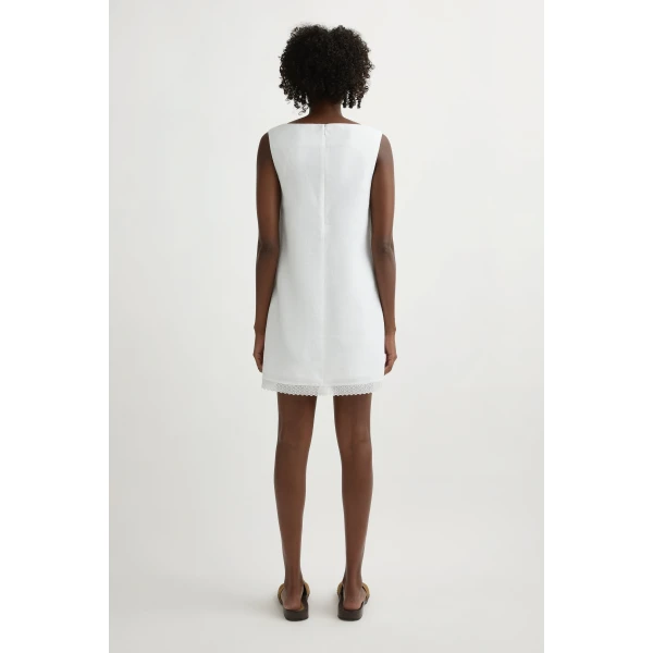 Posse Alfie Mini Dress in Ivory | Mini Dresses | Coveti, view 5