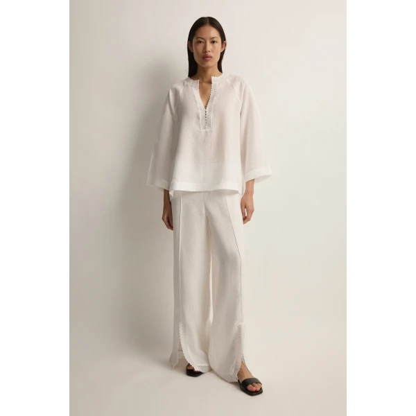 Posse Alfie Pant in Ivory | Pants | Coveti, view 2