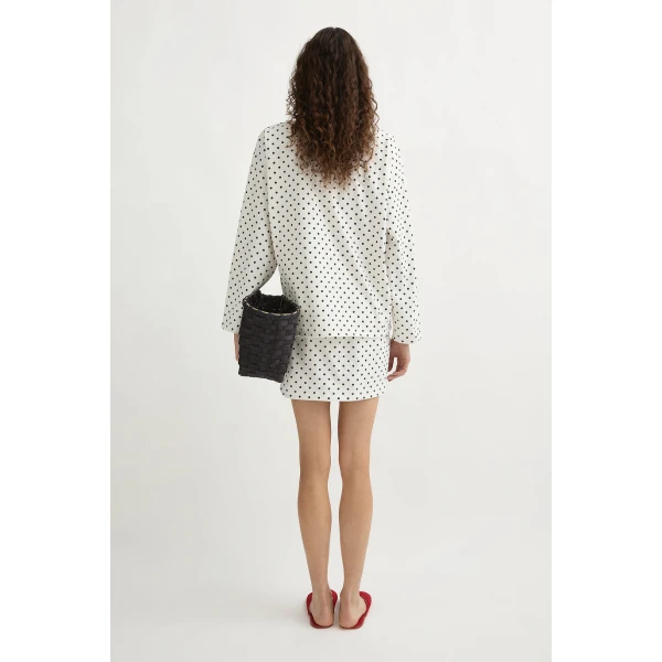 Posse Bea Long Sleeve Top in Cream Black Polka Dot | Long Sleeve | Coveti, view 5