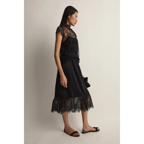 Posse Blake Skirt in Black | Midi Skirts | Coveti, view 3