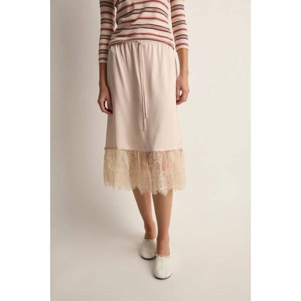Posse Blake Skirt in Cloud Pink | Midi Skirts | Coveti, view 2
