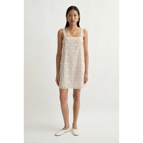 Posse Charlotte Mini Dress in Watercolour Floral | Mini Dresses | Coveti, view 2