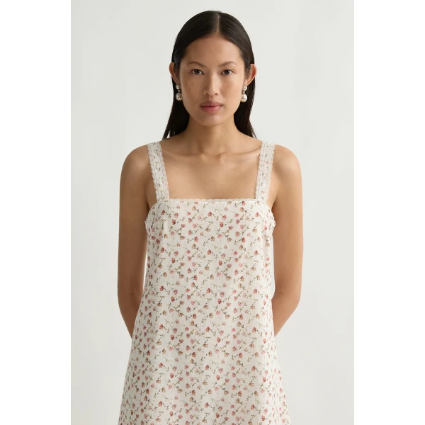 Posse Charlotte Mini Dress in Watercolour Floral | Mini Dresses | Coveti, view 6