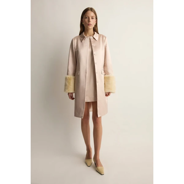 Posse Chester Coat in Powder Pink | Coats | Coveti, view 2