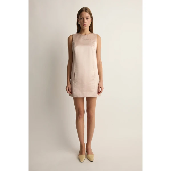 Posse Chester Mini Dress in Powder Pink | Mini Dresses | Coveti, view 3