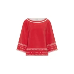 Posse Cody Top in Red Ivory Fish | Tops | Coveti