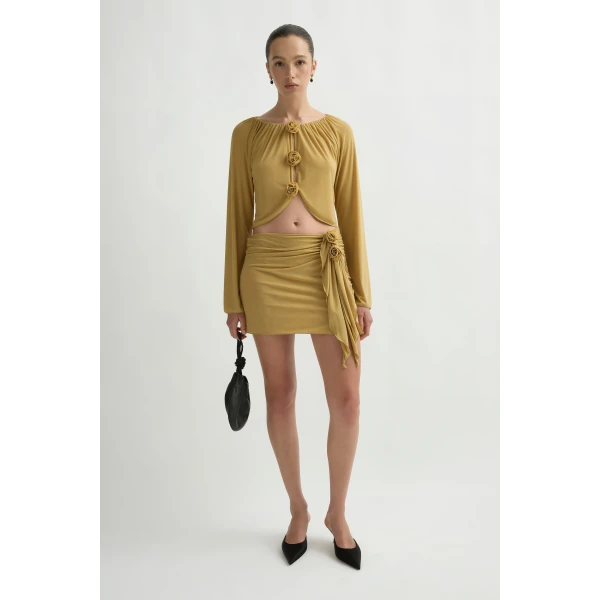 Posse Cynthia Blouse in Rattan | Blouse | Coveti, view 3