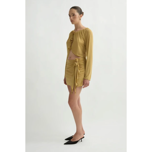 Posse Cynthia Blouse in Rattan | Blouse | Coveti, view 4