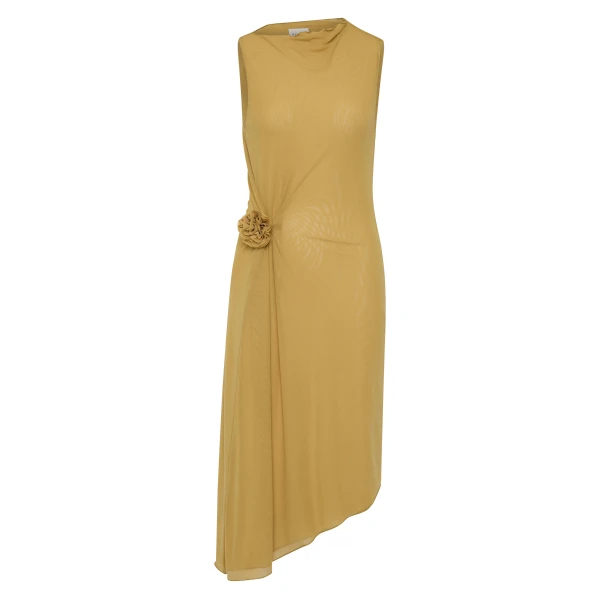 Posse Cynthia Dress in Rattan | Midi Dresses | Coveti