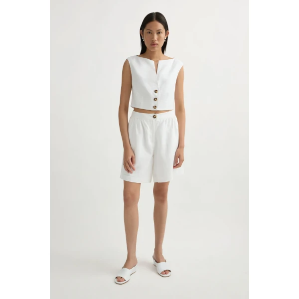 Posse Dakota Short in Ivory | Shorts | Coveti, view 3