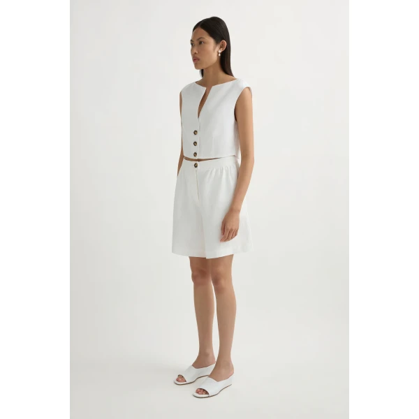 Posse Dakota Short in Ivory | Shorts | Coveti, view 4