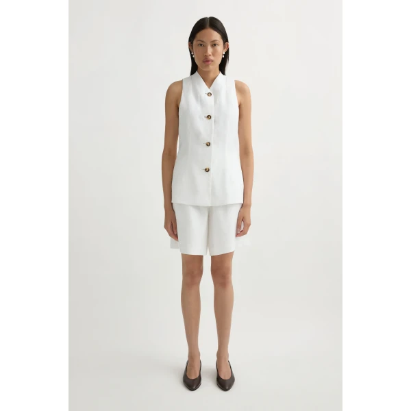 Posse Dakota Vest in Ivory | Vests | Coveti, view 2