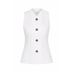 Posse Dakota Vest in Ivory | Vests | Coveti