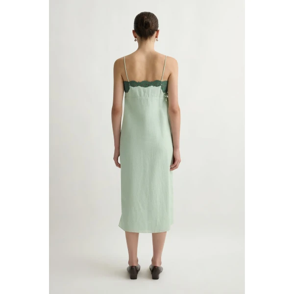 Posse Darya Dress in Green | Midi Dresses | Coveti, view 5