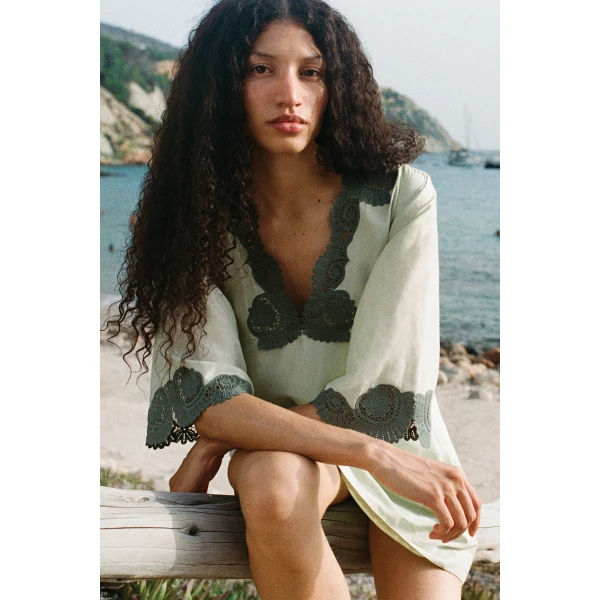 Posse Darya Kaftan in Green | kaftan | Coveti, view 3