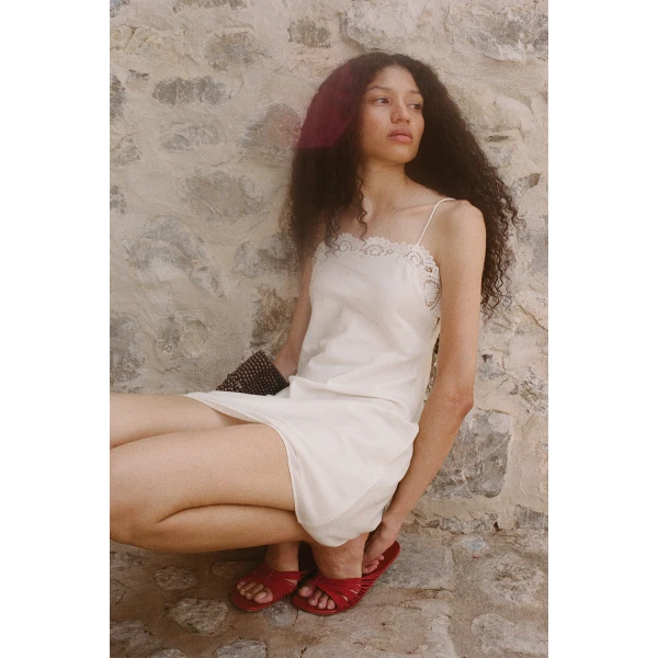 Posse Darya Mini Dress in Cream | Mini Dresses | Coveti, view 3