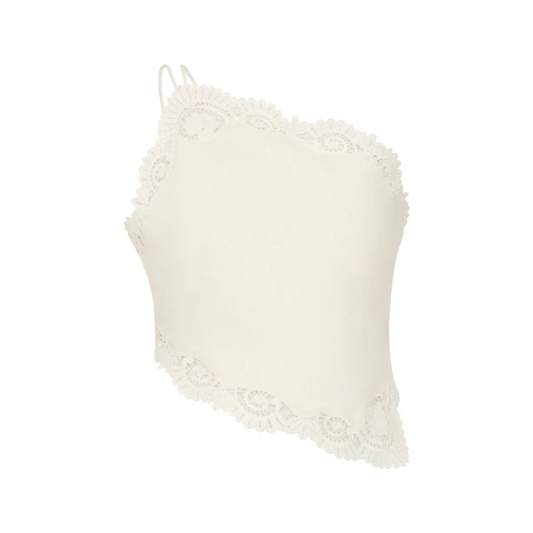 Darya One Shoulder Top in Cream