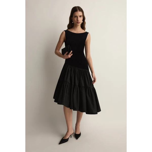 Posse Dean Dress in Black | Midi Dresses | Coveti, view 2