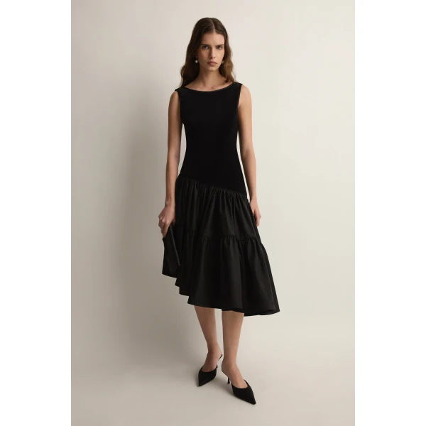 Posse Dean Dress in Black | Midi Dresses | Coveti, view 4