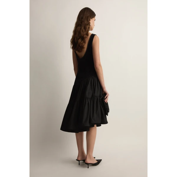 Posse Dean Dress in Black | Midi Dresses | Coveti, view 5
