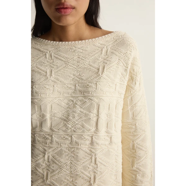 Posse Ellis Sweater in Cream | Sweaters | Coveti, view 3
