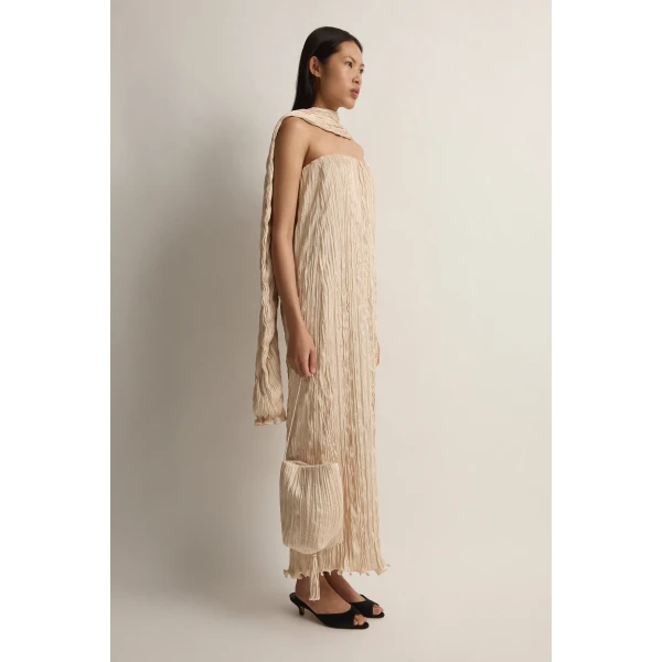 Posse Esme Strapless Dress in Cream | Midi Dresses | Coveti, view 4