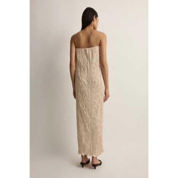 Posse Esme Strapless Dress in Cream | Midi Dresses | Coveti, view 5