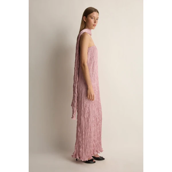 Posse Esme Strapless Dress in Rose | Midi Dresses | Coveti, view 3