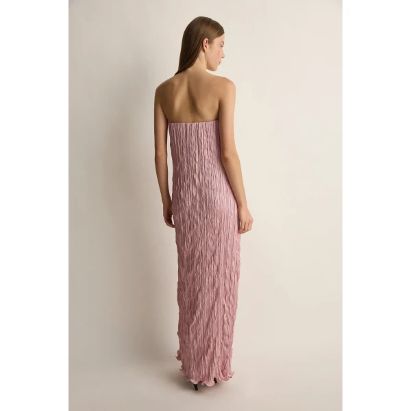 Posse Esme Strapless Dress in Rose | Midi Dresses | Coveti, view 4