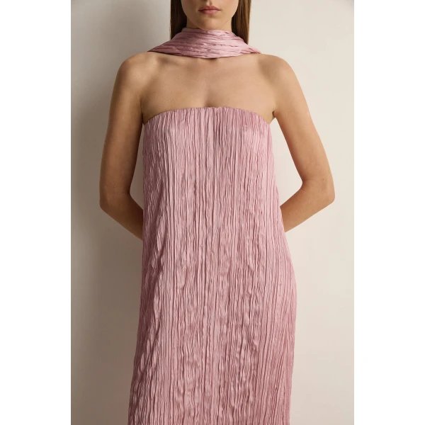 Posse Esme Strapless Dress in Rose | Midi Dresses | Coveti, view 5