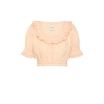 Posse Ezra Crop Top in Peach Sorbet | Tops | Coveti
