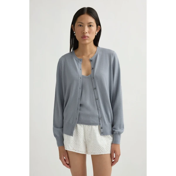 Posse Finn Cardigan in Grey | Cardigan | Coveti, view 2