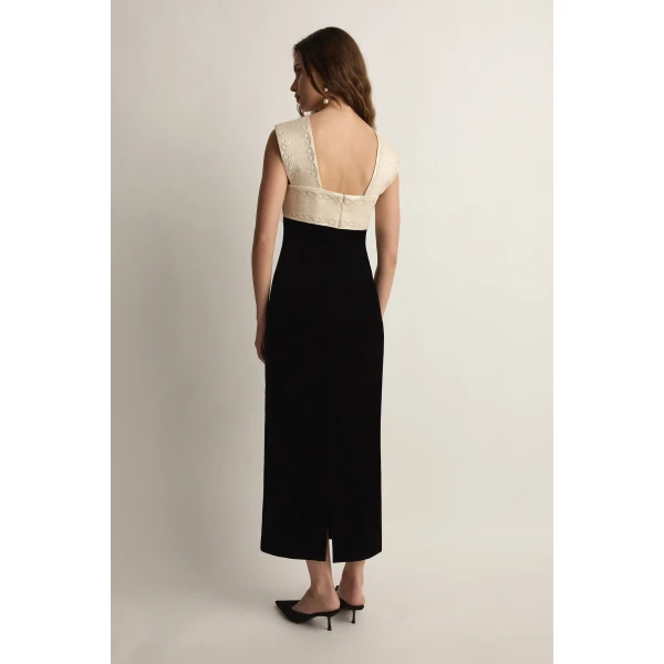 Posse Florian Dress in Black | Midi Dresses | Coveti, view 4