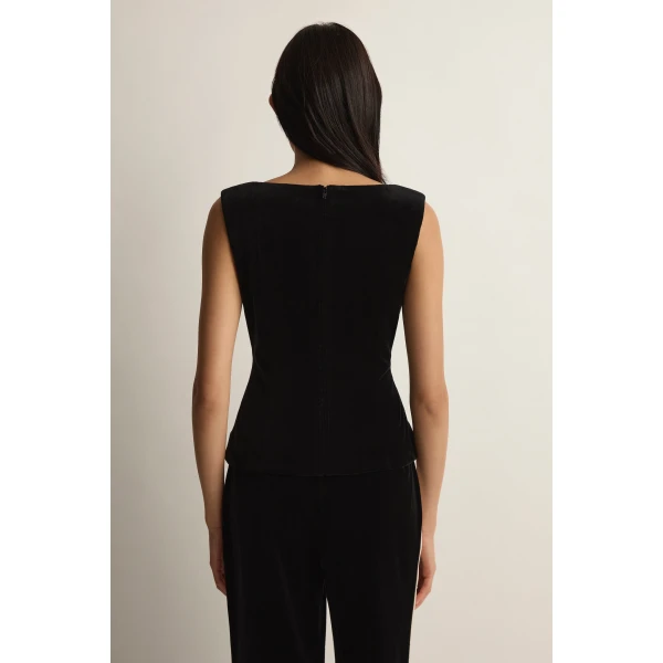Posse Florian Top in Black | Tops | Coveti, view 3