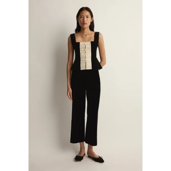 Posse Florian Trouser in Black | Pants | Coveti, view 2