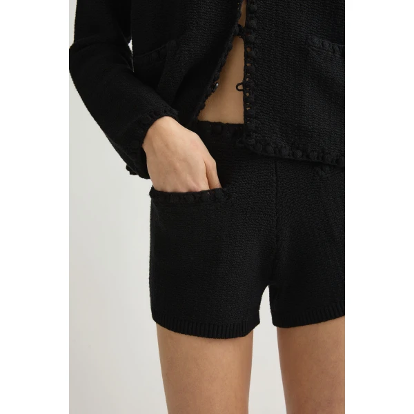 Posse Harlan Short in Black | Shorts | Coveti, view 3