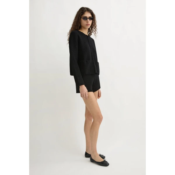 Posse Harlan Short in Black | Shorts | Coveti, view 4